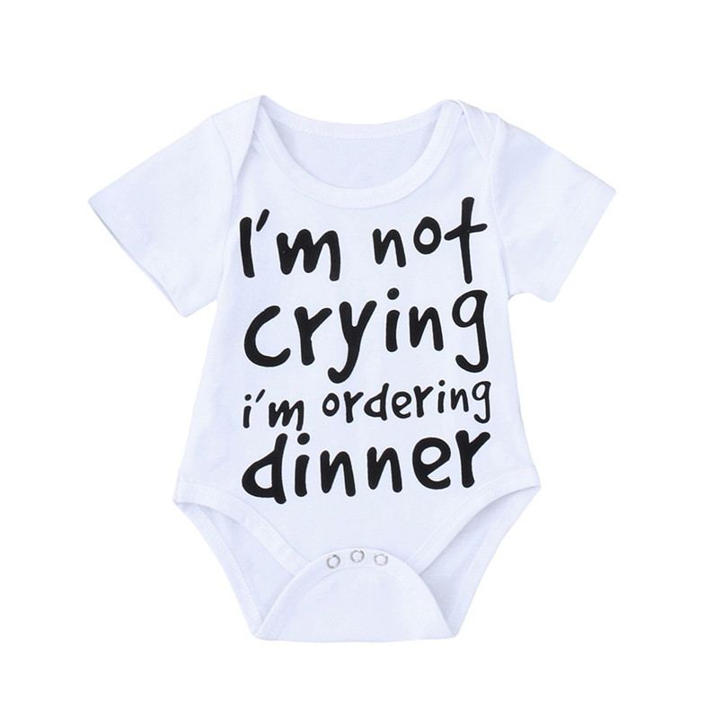 ICH bin Nicht Cry Druck Baby Neugeborene Baby Kleidung Neugeborenen Einem Stück BR-1918