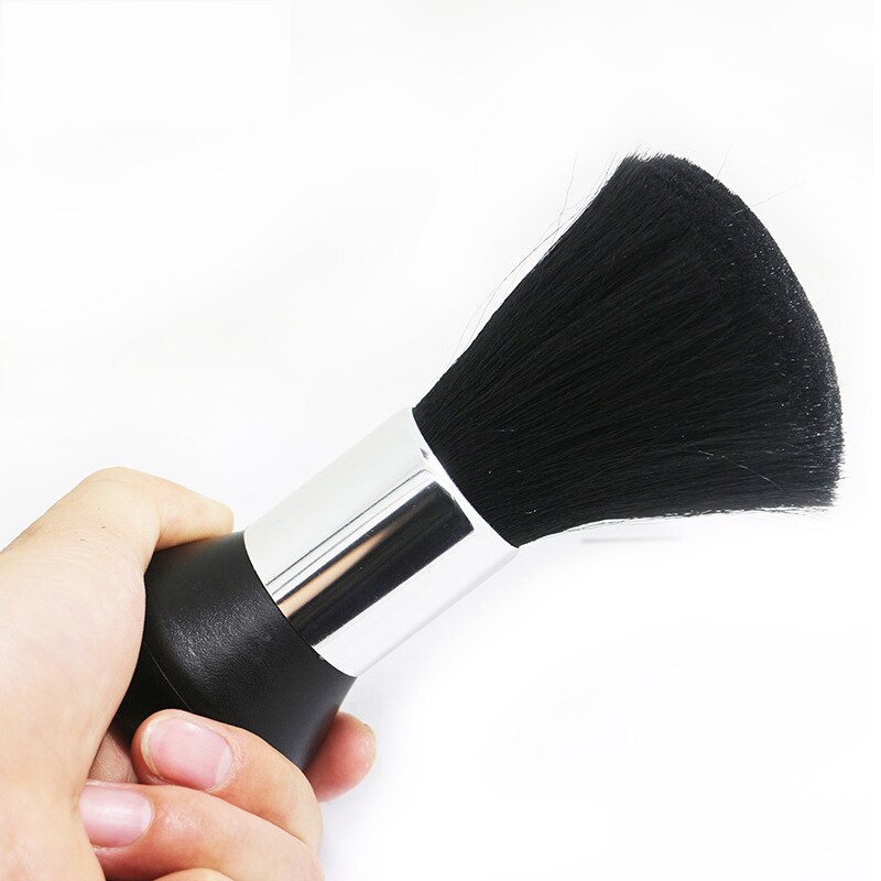 Brochas de barbero profesionales suaves y negras para pelo, cepillo de cabello para salón de belleza, corte, peluquería, herramienta de maquillaje, 1 ud.