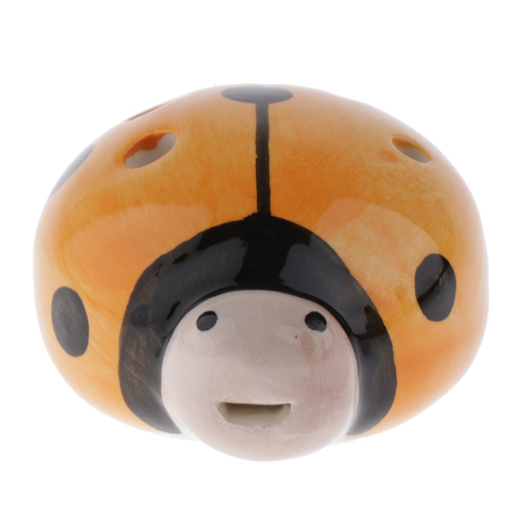Flauto in ceramica Ocarina a 6 fori Soprano C per strumenti musicali per principianti: Orange