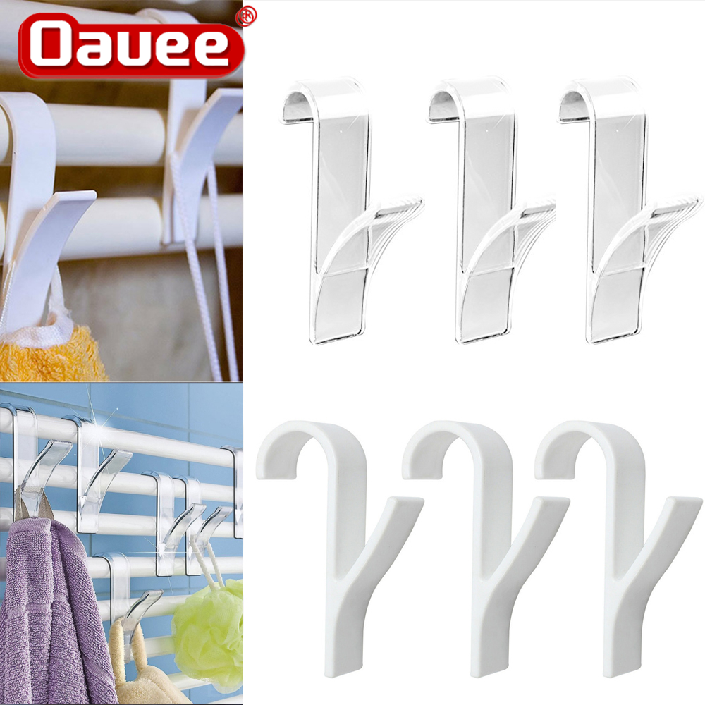 Caianwin 6 stuks haken voor handdoekhouders, radiatoren, wit, radiatorhaken, S-haken, multifunctionele haken voor badkamer, keuken