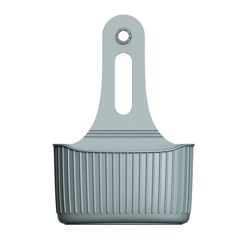 Køkkenhylder vask hængende taske vandhane vask kurv opbevaring hængende kurv svampeholder: Sølvgrå