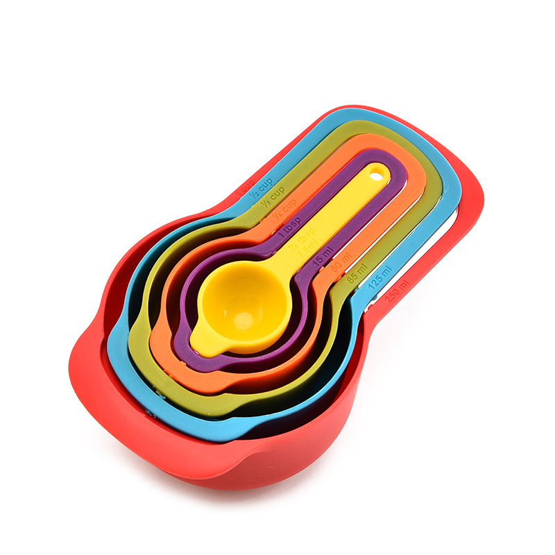 6 Stks/set Keuken Maatbeker Regenboog Kleur Stapelbaar Combinatie Maatbeker Gereedschap Keuken Accessoires Gereedschap