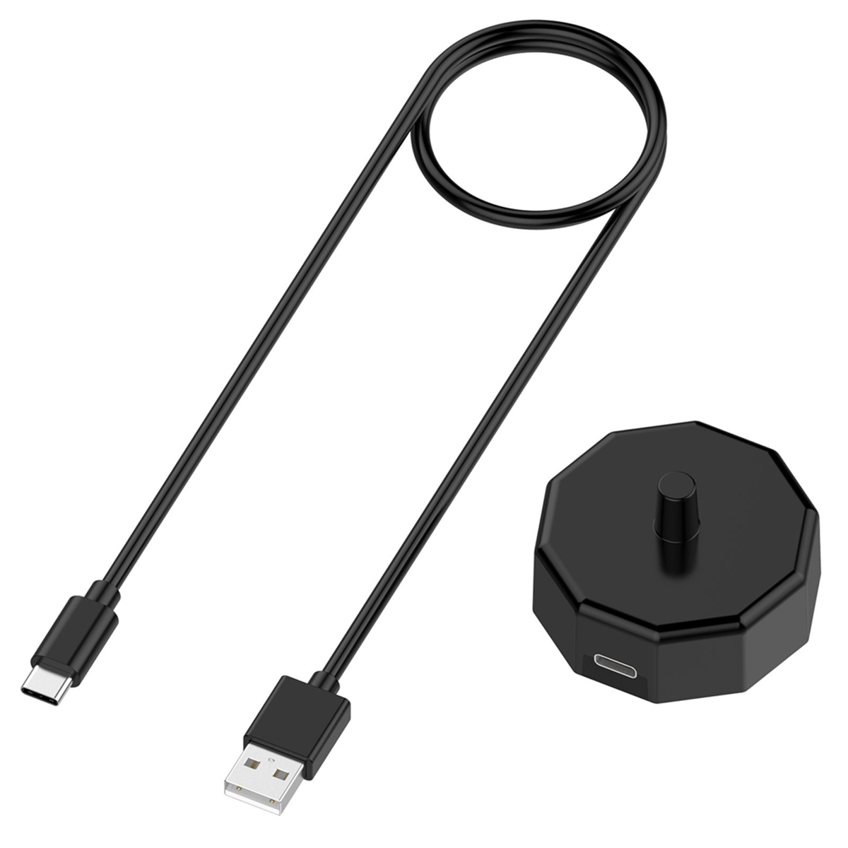 Cable cargador Base USB C Cable de carga magnético para Braun Oral-B cepillo de dientes eléctrico Cable de carga rápida negro