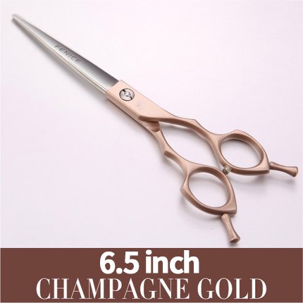 Fenice 6.5/7.0 inch Pet Grooming Scissors Colorful Dogs Straight Cutting Shears JP440C Stainless Steel: champagne 6.5