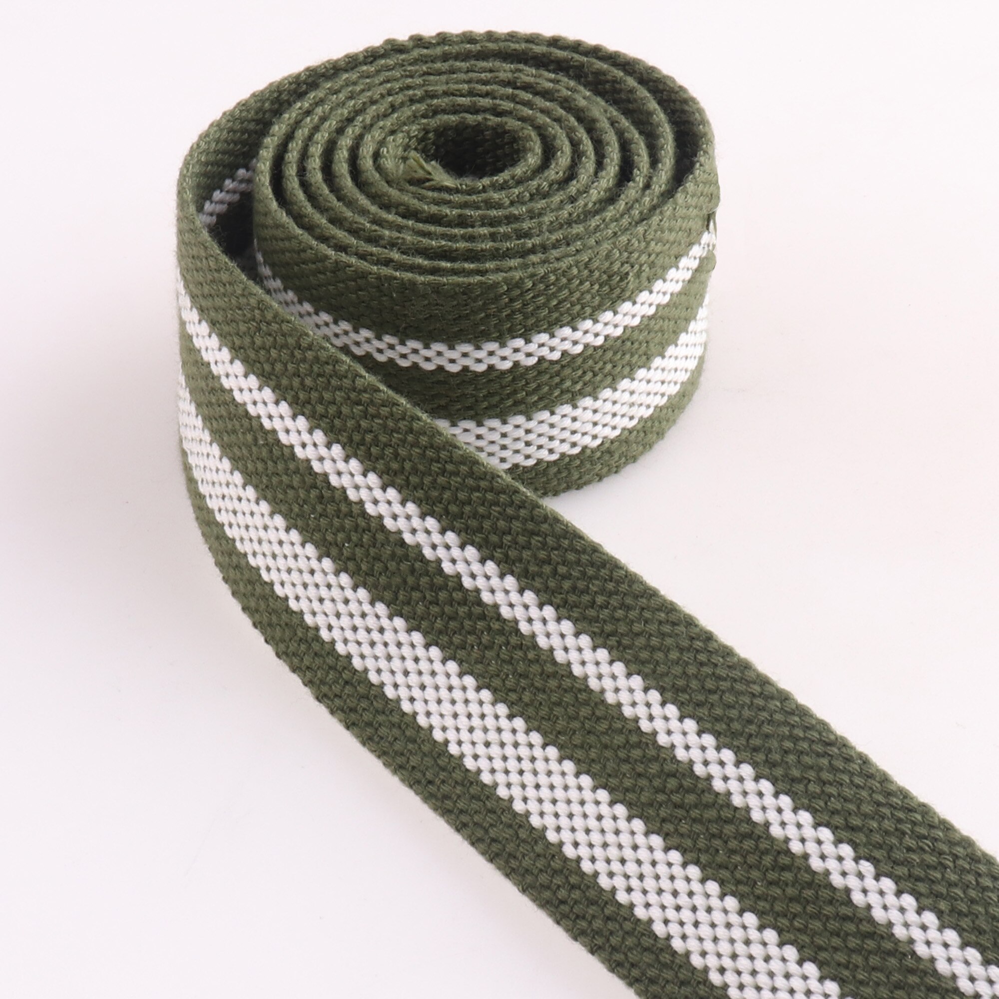 38mm Cotton Webbing Ribbon Belt Bag Cotton Webbing Polyester/Cotton Webbing Knapsack Strapping Sewing Bag Belt Accessories 3yard: GREEN