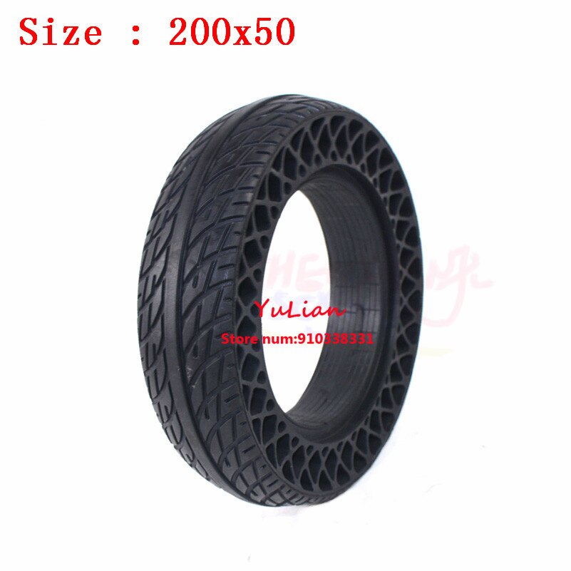 200x50 Tire Solid Tubeless Tiyre for Electric Scooter Balance Car 8-inch Explosion-proof Hollow Tire High Elasticity.