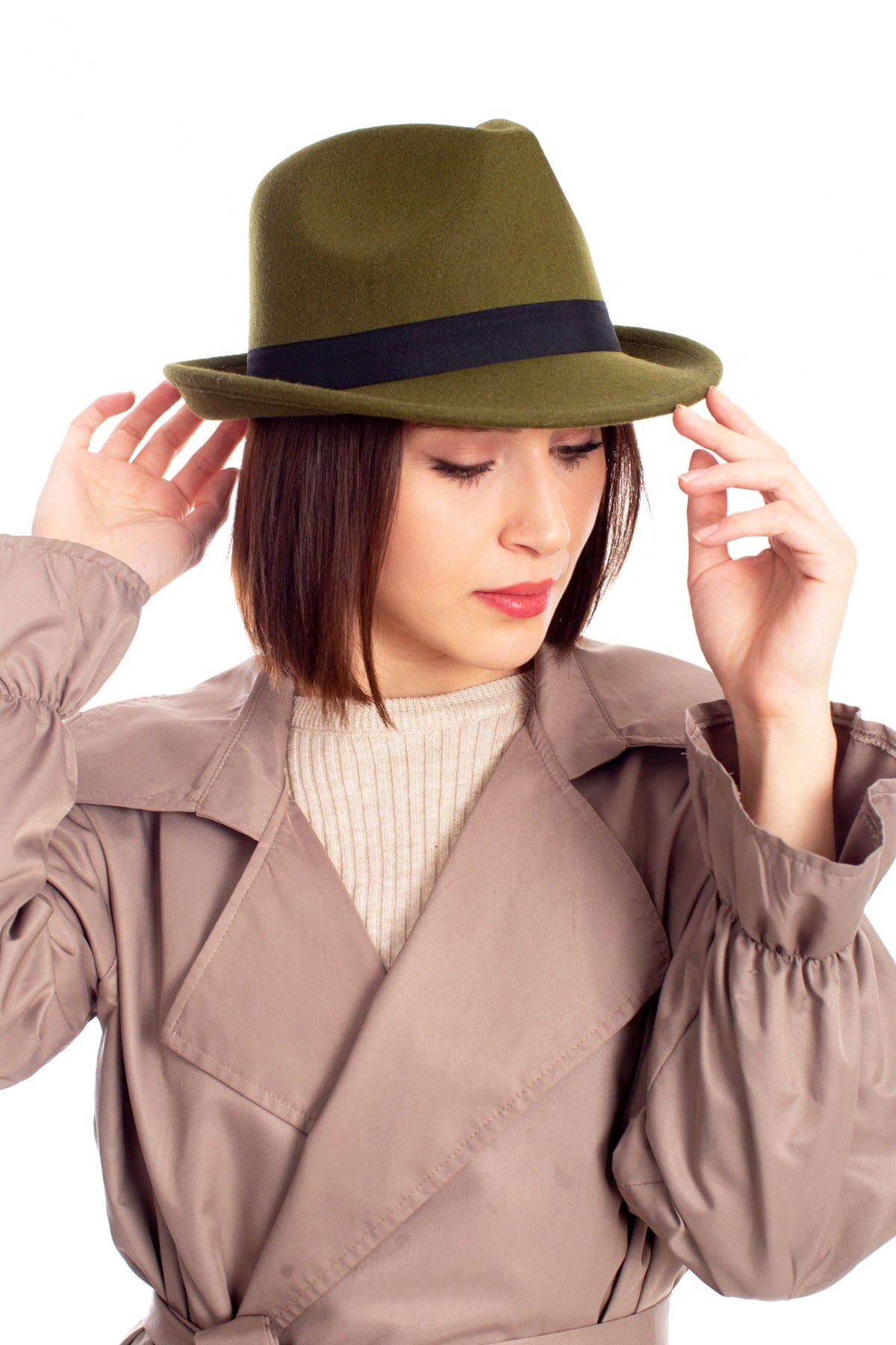 Women's Hat Green Felted