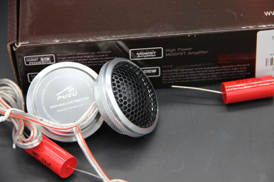 2 stks Zilver 120 w Hoge Frequentie Interieur Automobiles Auto Luidsprekers Auto Tweeter Speaker