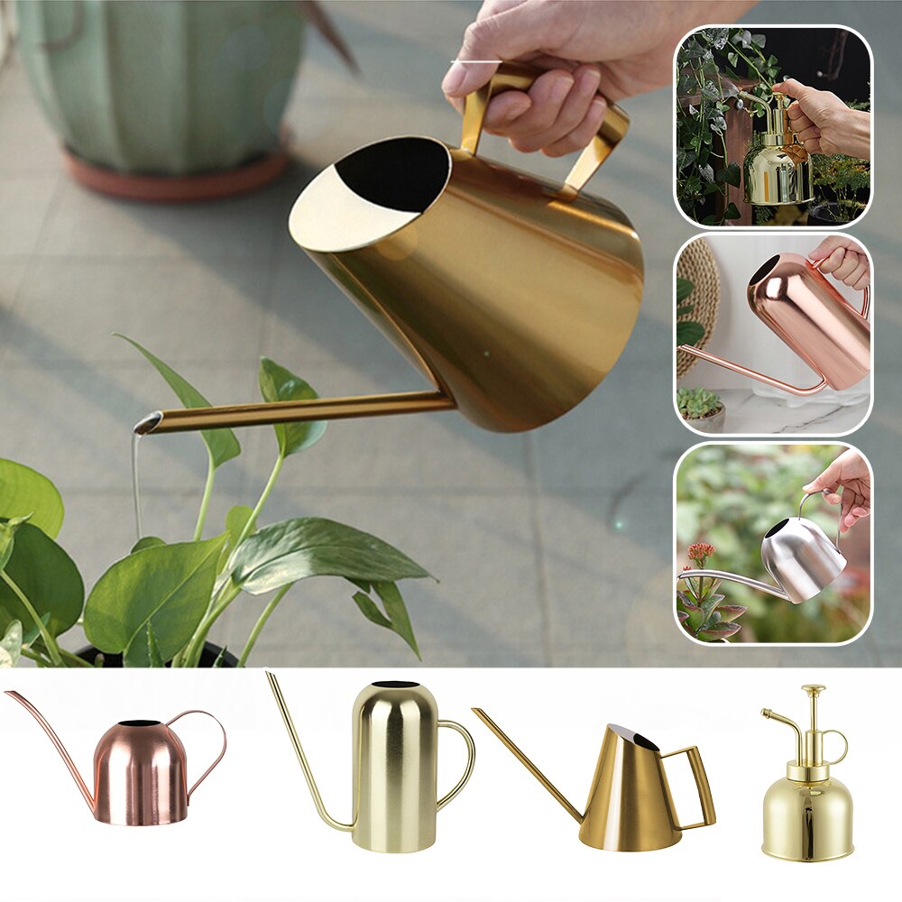 Konewka konewka ze stali nierdzewnej stalowe długie wylewka ogrodnictwo doniczkowe użyj uchwytu idealny robić podlewania rośliny kwiatowe prysznic akcesorium