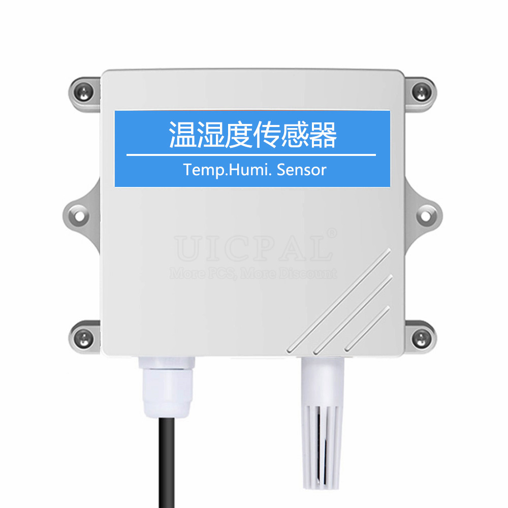 Sonda de Sensor de temperatura y humedad con transmisor de pantalla Digital, RS485, analógico, 0-5V, 0-10V, 4-20Ma, impermeable: Azul