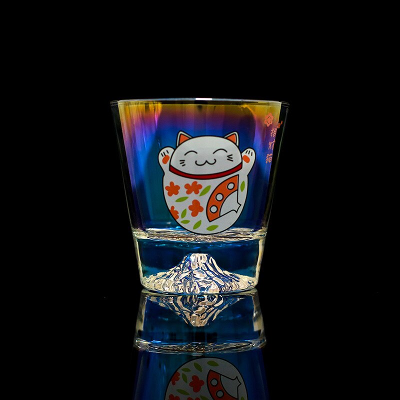 Zooobe 270ml fujiyama glas te vand vin krus kop whisky flaske bar restaurant tilbehør køkken dekoration: Kat 2