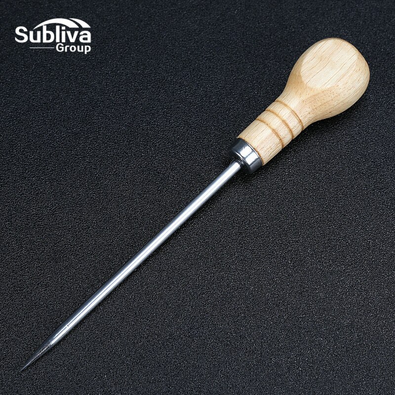 1Pcs Stainless Steel Ice Pick With Wooden Handle Cocktail Ice Crusher Metal Pick Bar Chisel Household Kitchen Bar Tools