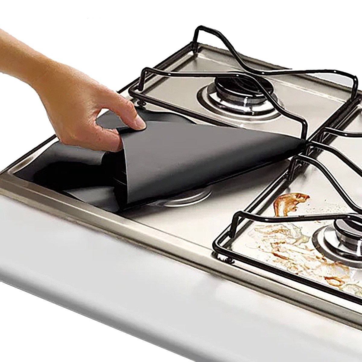 1 pc Gasfornuis Protectors Herbruikbare Gasfornuisbrander Cover Liner Mat Fire Verwondingen Bescherming Trivets Keuken Specialiteit Gereedschap