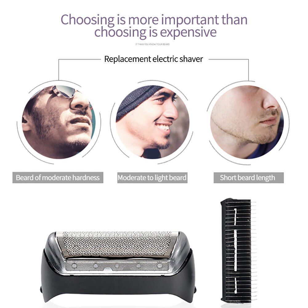 Barbermaskine/barbermaskine folie & knivblad udskiftning til braun 10b barbermaskine udskiftning elektrisk barberhoved barberingsnet gitterskærm