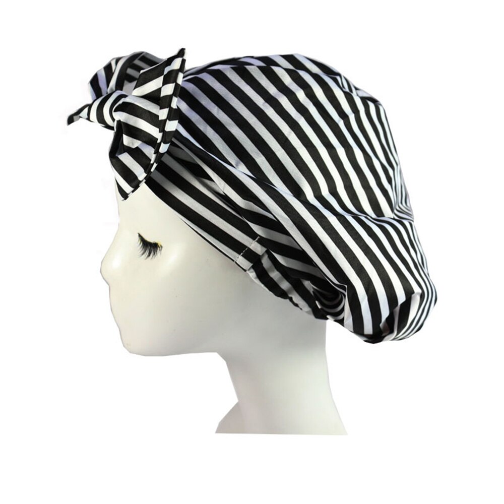 Bonnet de douche de luxe pour femmes, étanche, réutilisable, bonnet de bain, pour cheveux longs, grand Turban