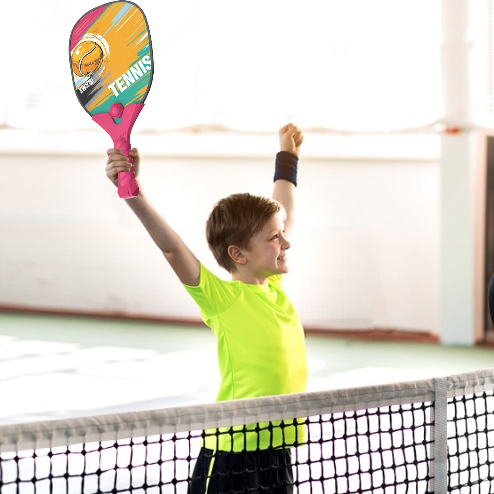 Double raquette de Tennis de plage pour enfants, ensemble de 2, Sports de plein air, Mini raquette de Badminton, pour enfants