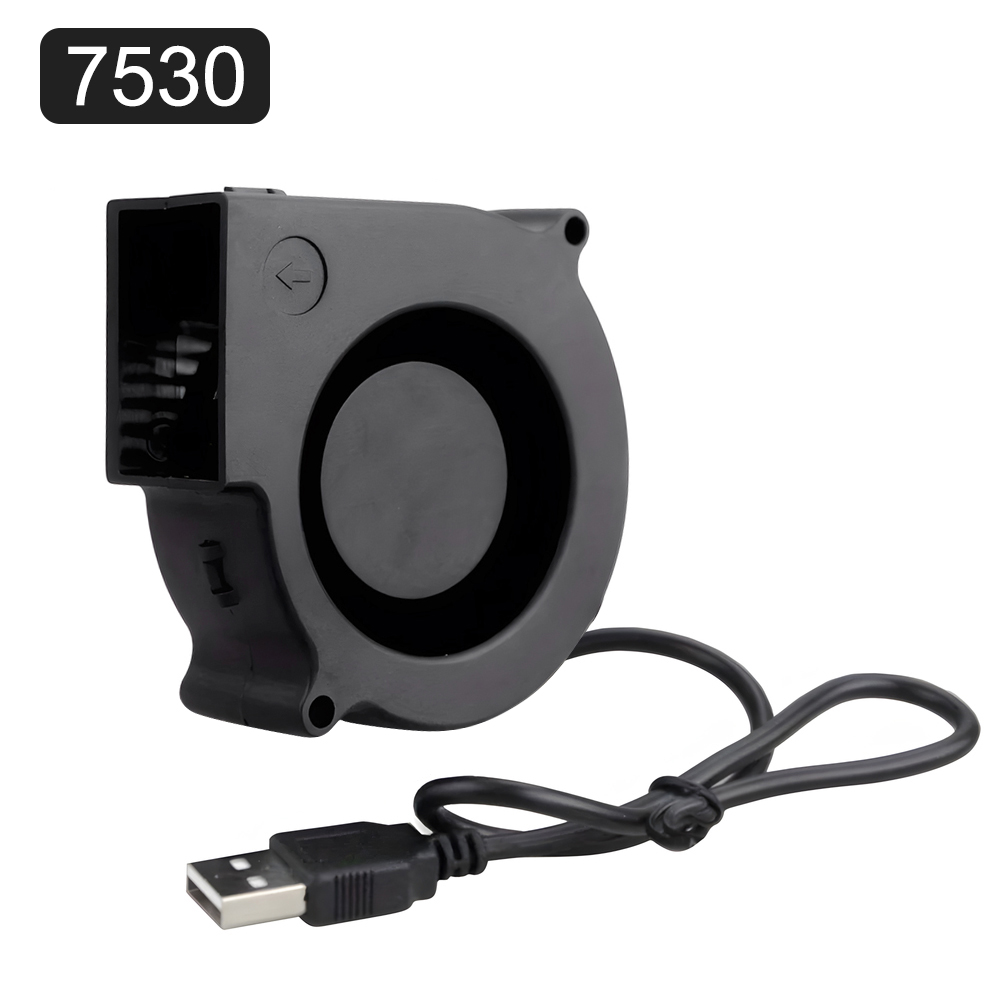 3000-3600RPM DC 5V podwójna wirówka kulkowa chłodnica promieniowa USB wentylator chłodzący komputer 75*75*30mm bezszczotkowa turbowentylator: Czerwony