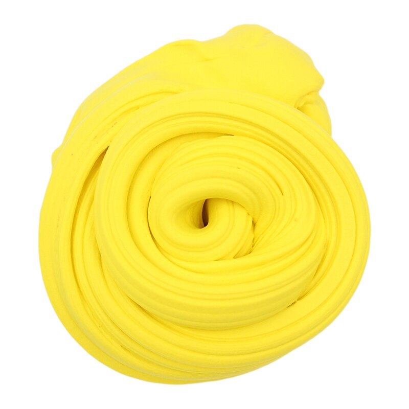 Colorful Fluffy Floam Slime Foam Beads Supplies Antistress Cotton Clay Magic Sand Toy Intelligent Plasticine for Kids: Yellow Slime