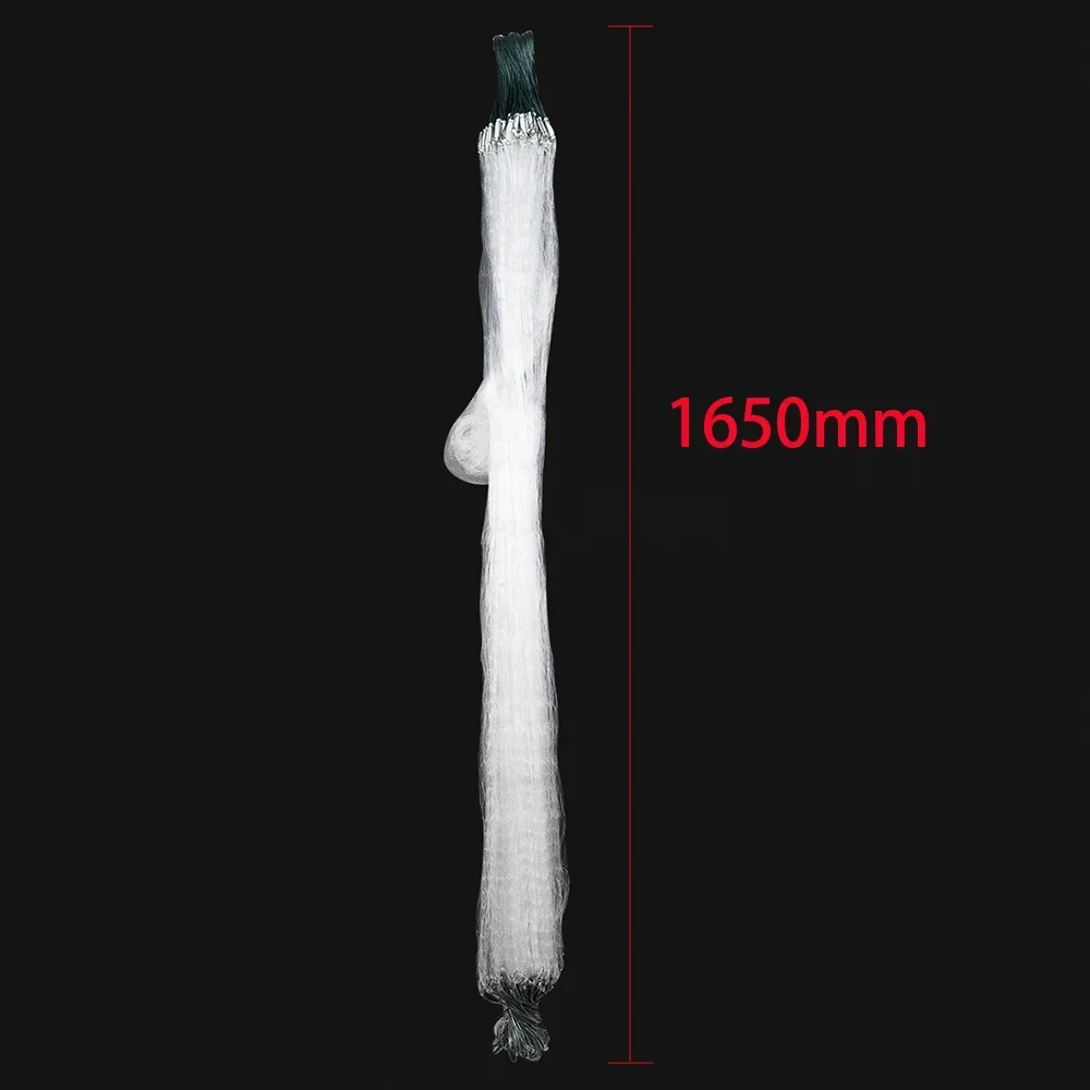 50M Lengte 1,65M Diepte Visnet 3-laags Nylon Val met Drijvers Kieuwnet Kleverig Zinkend Net Visnet voor Handwerpen