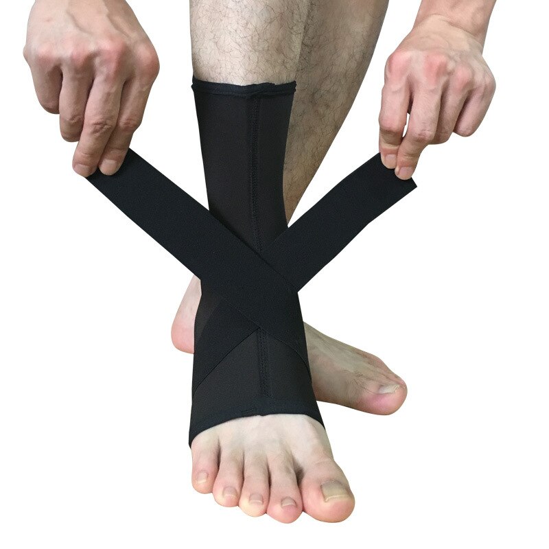 1 st sportsäkerhet fotled stöd starkt fotled bandage elastiskt stag skydd stöd sport gym fotinpackning skydd