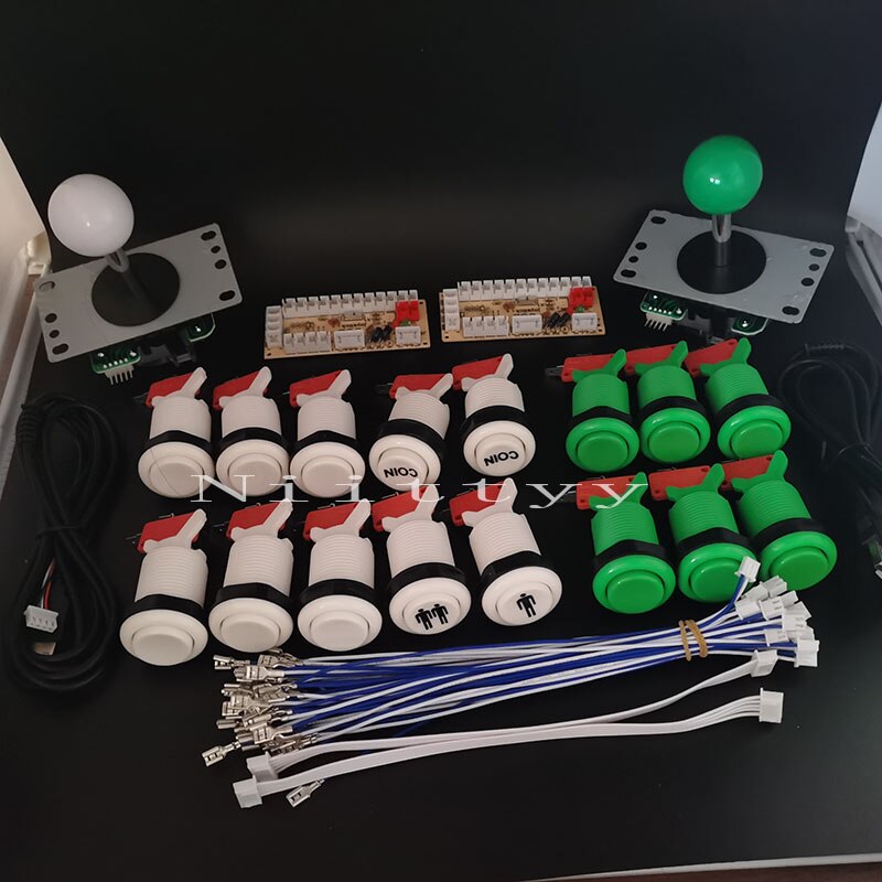 2 Player Arcade DIY Parts Kit 4/8 Way SANWA Joystick American Style Push Button Micro Switch Zero delay For PC Raspberry pi: 8