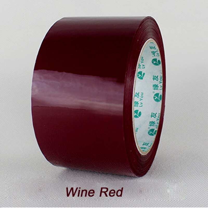 19 Colors Packing Tapes Plastics Adhesive Tape Express Boxes Packaging Tape Long Adhesive Plaster 4.8cm x 90m: wine red