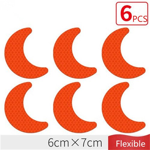 Clouds Reflective Stickers Night Safety Reflective Warning Tapes for Car Decals Decoration Made with 3M Materials: MoonFLOrange
