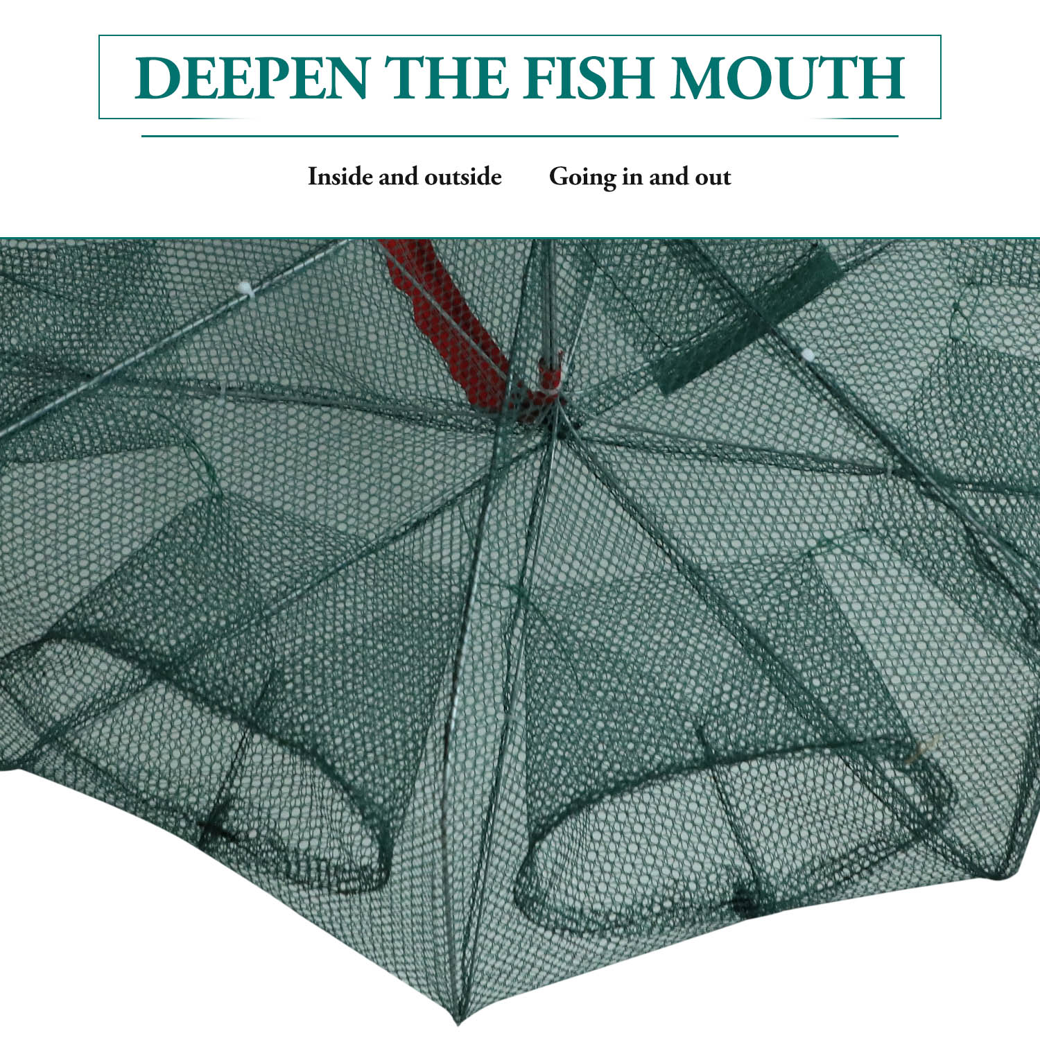 Sougayilang Folding Zipper Fishing Net Stainless Steel Bracket Foldable Catch Fish Trap for Fishes Shrimp Fishing Net