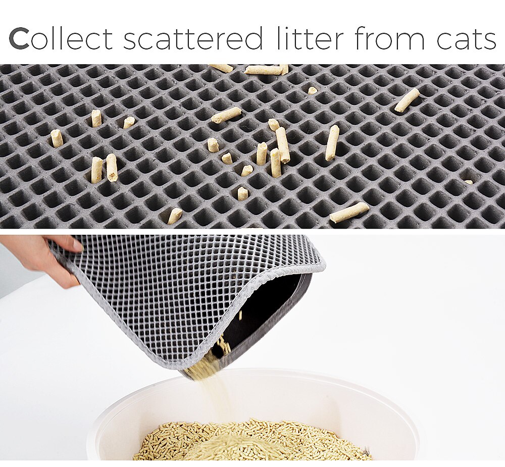 Pet Cat Litter Mat Double Layer Trapping Pets Waterproof Litter Cat Bed Pads Super Light Easy To Carry Clean mat for Cats