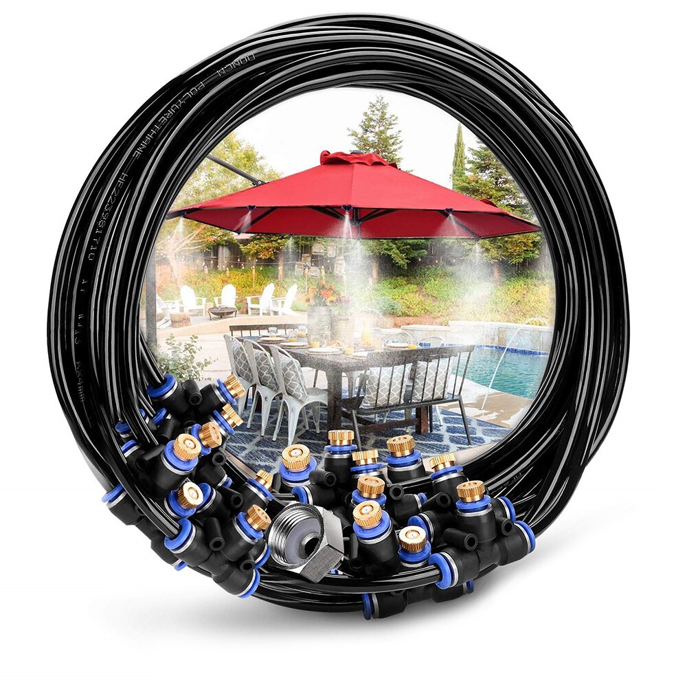 10/15/20m Outdoor Misting Cooling System Kit For Greenhouse Garden Patio Waterring Irrigation Line System