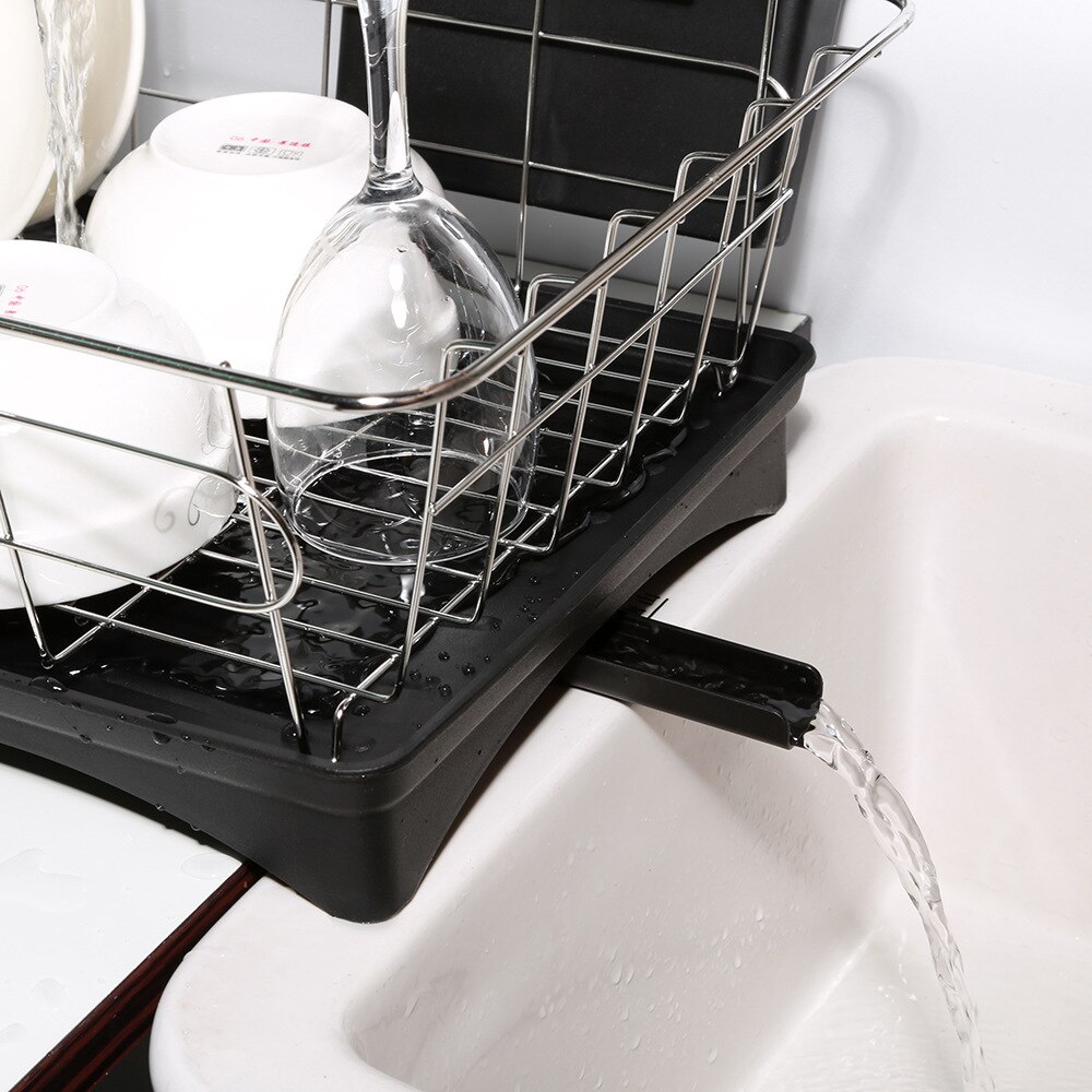 Kitchen Storage Shelf Drain Rack Drainer Dish Dripping Rack Tableware Storage Rack