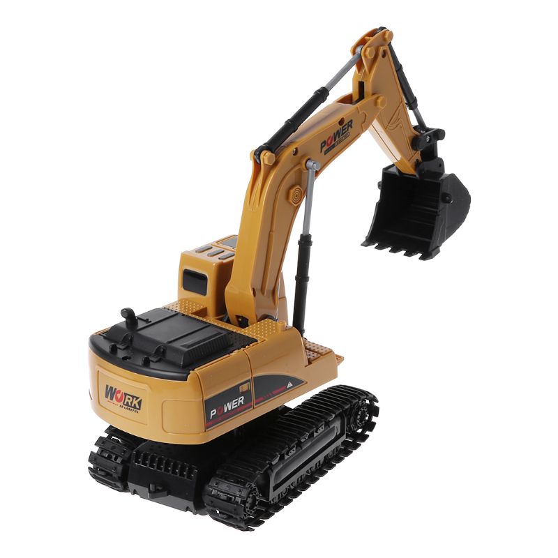 Excavadora con mando a distancia RC 2,4G 1:24, 6 canales de carga, modelo de juguetes, luz LED, sonido de simulación B2QD
