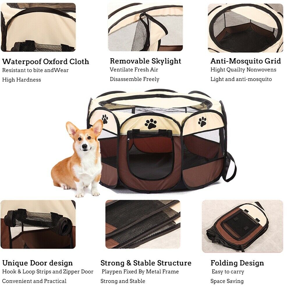 Portable Folding Pet Tent Dog House Outdoor Kennels For Small Large Dogs Foldable Playpen Indoor Puppy Cage Pet Dog Crate Room