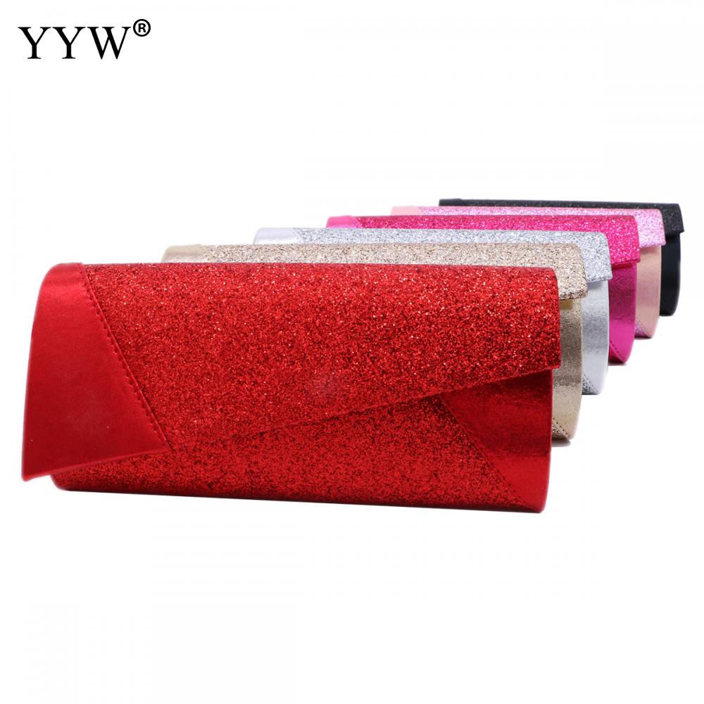 Women Evening Bag Party Banquet Glitter Bag For Women Red Silver Wedding Clutches Purse Sequin Shoulder Bag Bolsas Mujer