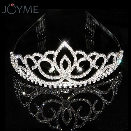 Wedding Nuziale di Cristallo Tiara Corone Principessa Queen Cuore Fasce Del Fiore Accessori Per Capelli Da Sposa per la Sposa monili Dei Capelli: H005S110