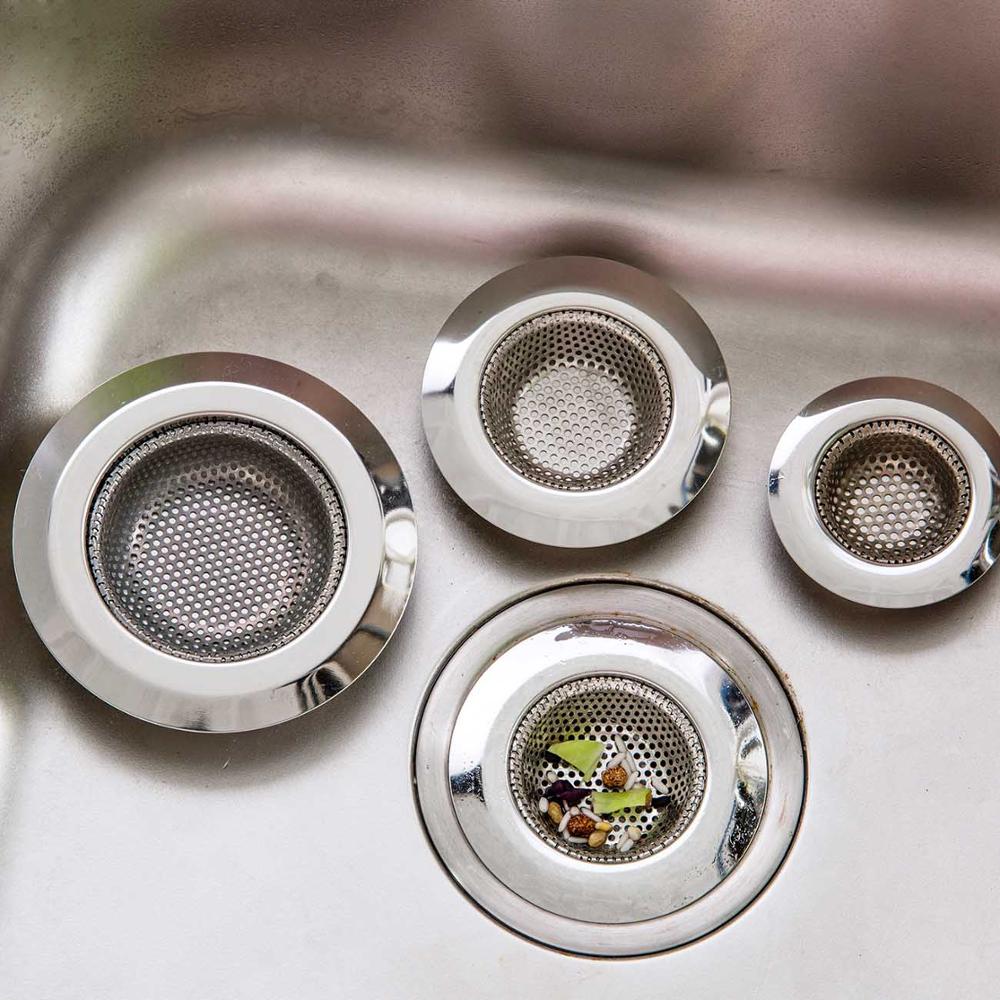 OTHERHOUSE Stainless Steel Kitchen Sink Strainer Drainer Sink Filter Stopper Sewer Filter Net Colander Drain Hair Catcher