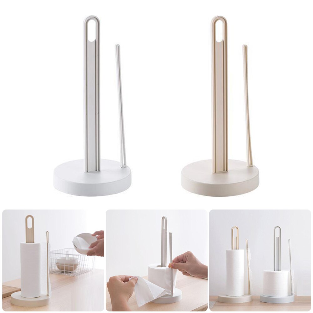 Soporte para papel de cocina, organizador de toallas de pie, dispensador de rollos extraíble para cocina, comedor
