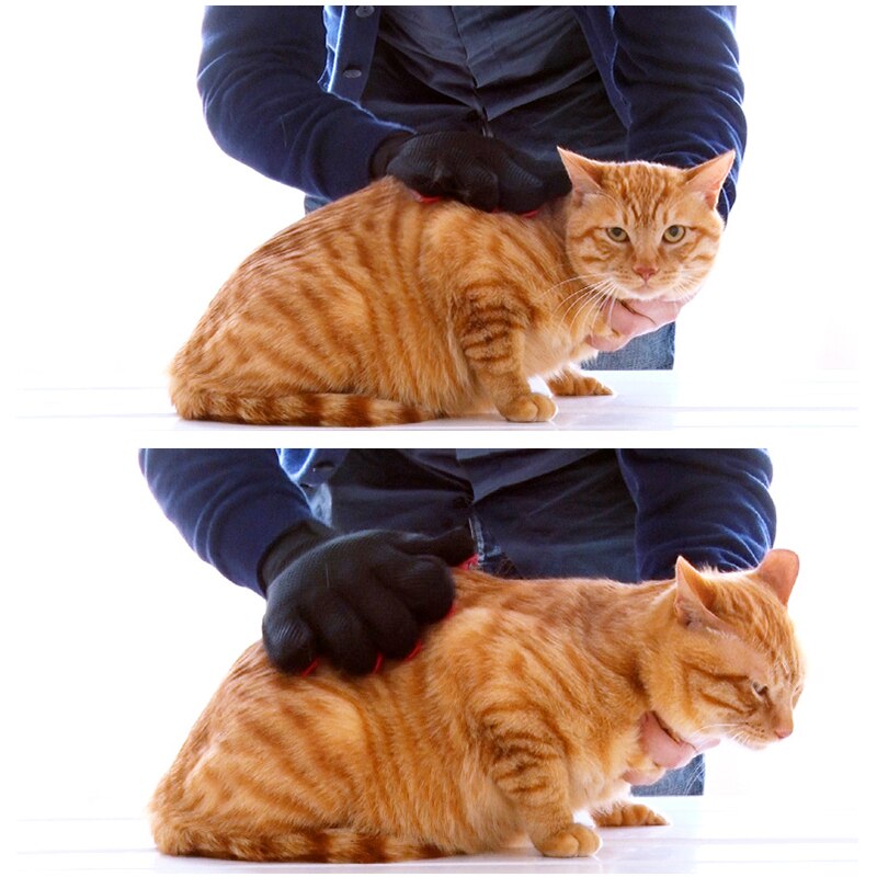 Hoopet huisdier hond kat borstel reinigingsborstel haar schone handschoen huisdier hond kat massage ontharing verzorgingstool