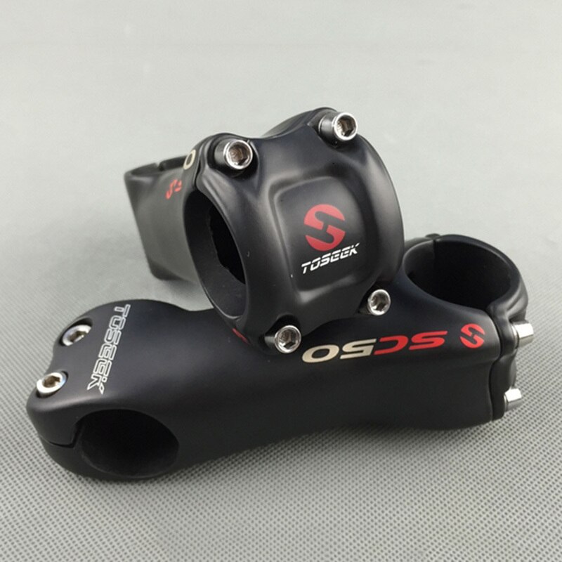 TOSEEK SC50 Full Carbon Fiber Bike Stem Mountain Road Bicycle Stems 6/17 Degree 31.8*70/80/90/100/110/120/130mm Bike Parts