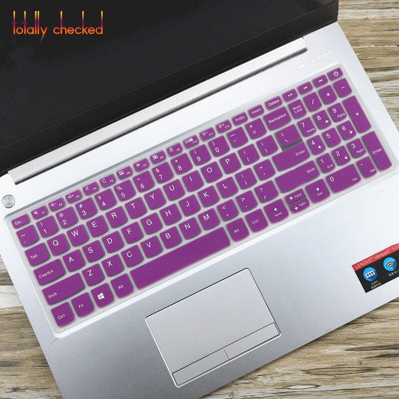 for Lenovo V15 iil iwl lil V15-IIL 15.6-inch Lenovo V 15 laptop Silicone Laptop Notebook Keyboard cover Skin: purple