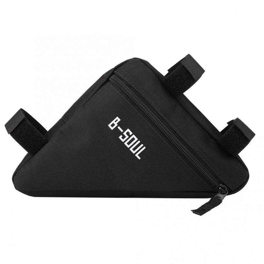 Driehoek Bike Tas Waterdicht Voor Tube Frame Fietsen Tassen Mtb Road Fiets Pouch Houder Zadeltas Voor Fietsen Accessor: Zwart