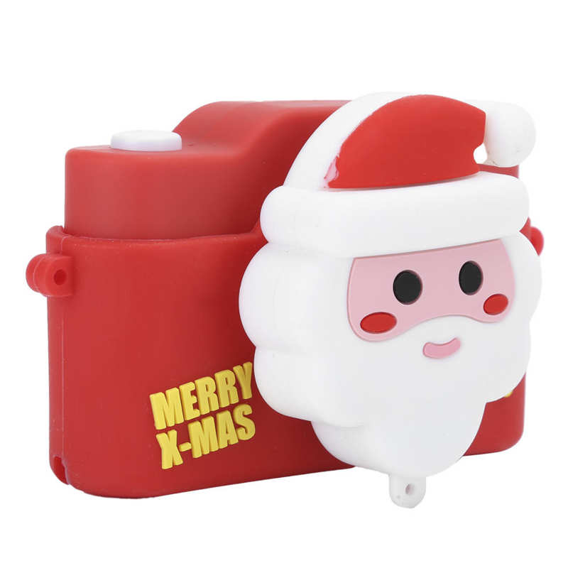 Christmas Child Camera Santa Claus 40mp Front Rear Dual Camera Kid Camera Small Video Recorder with MP3 Red