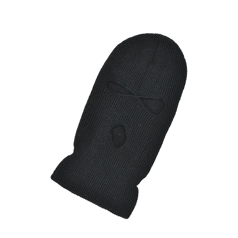 Novel Ski Mask Knitted Face Cover Winter Full Face Mask for Winter Outdoor Sports Winter Three 3 Hole Balaclava Knit Hat