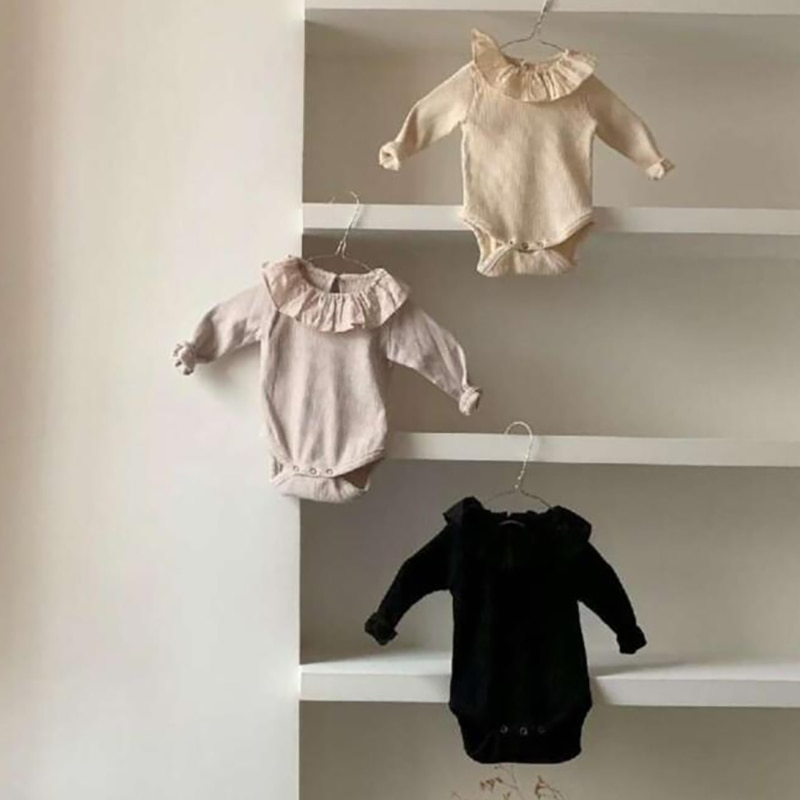 MILANCEL Herbst neue Baby jungen kleidung rüschen kragen Baby mädchen bodys lange Ärmel Kleinkind mädchen ein stück Baby Outfit