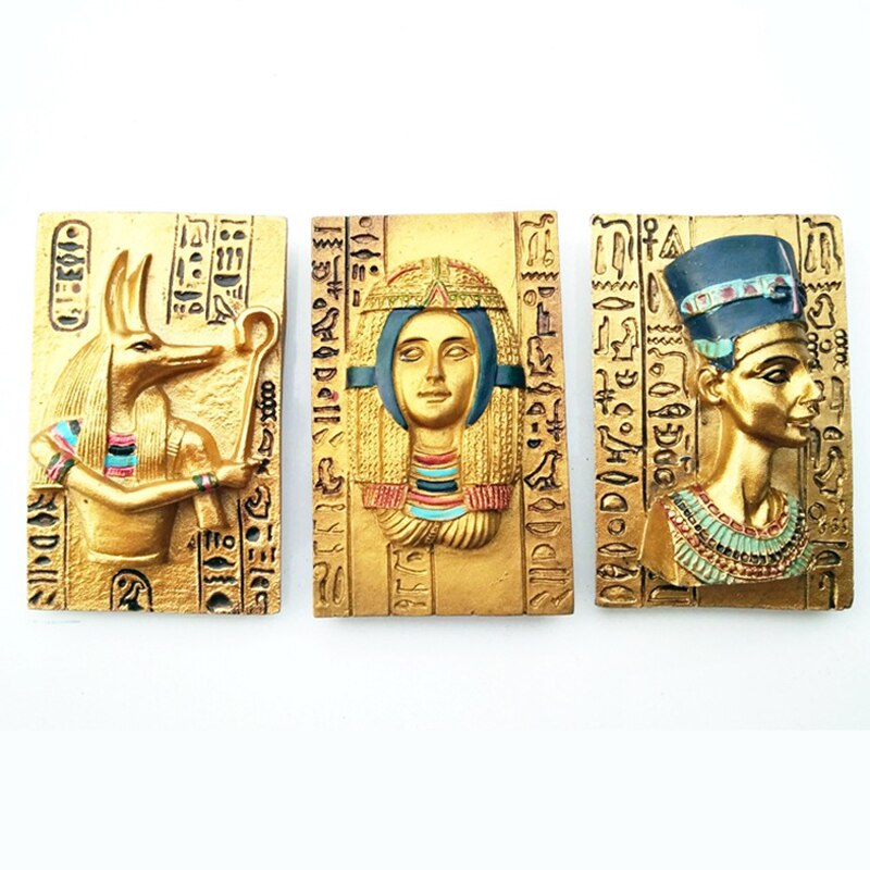 Imán 3d para nevera, pegatinas magnéticas de la mitología Egipcia Anubis Queen, de viaje de Oriente Medio, imanes para nevera