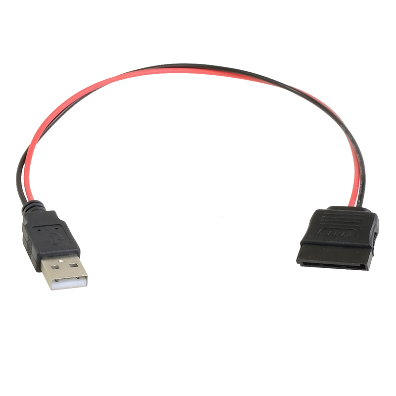 USB Male to 15Pin SATA Female Adapter Power Cable Cord 18AWG 30cm for Laptop 2.5 Hard Drive HDD SSD ﻿