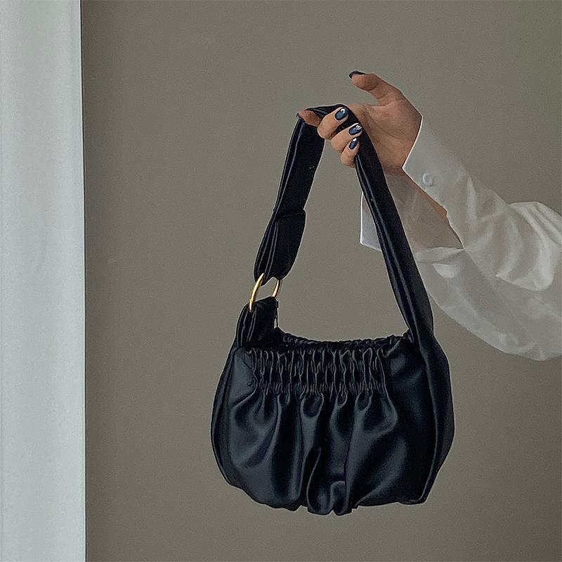 Cloud Small Shoulder Clutch Bag Female Women Leather Handbags Summer Fold OL Bolsas Feminina Sac A Main Purse The Pouch