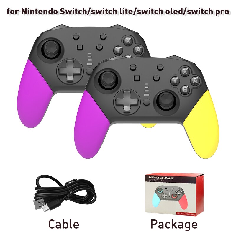 Compatibile con Controller Wireless DATA FROG-Gamepad compatibile con Bluetooth multifunzione Nintendo Switch per Switch Pro/Lite: 2PCS PK YL