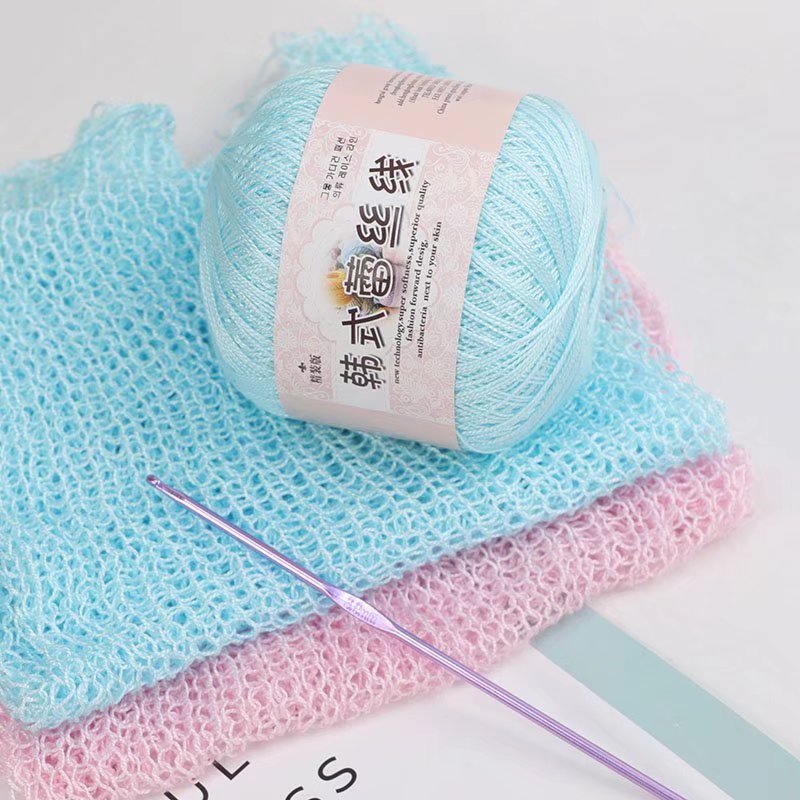 50g/PC Size 8 Lace Cotton Yarn Silk Hand Knitting Crochet Thin Lace Yarn For Diy Hat Doll Shawl Thread