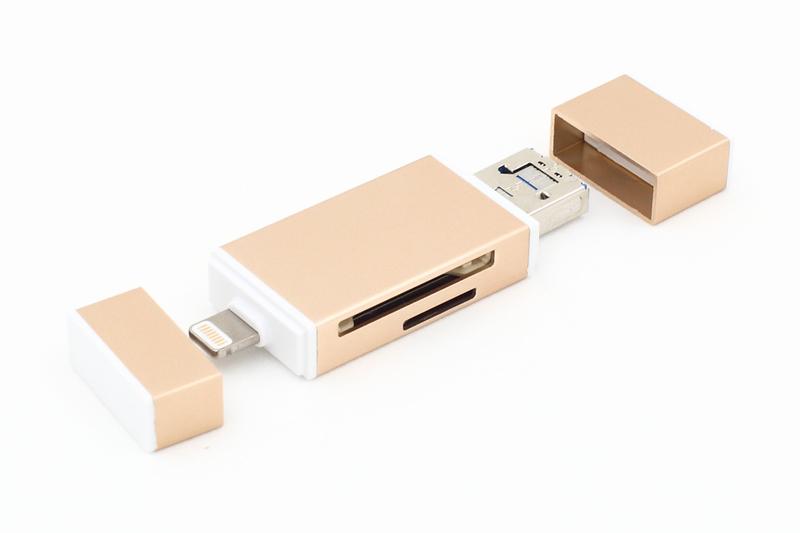 Kaartlezer/Adapter Voor Iphone, Ipad, Android-Voor Microsd/Sd-kaart